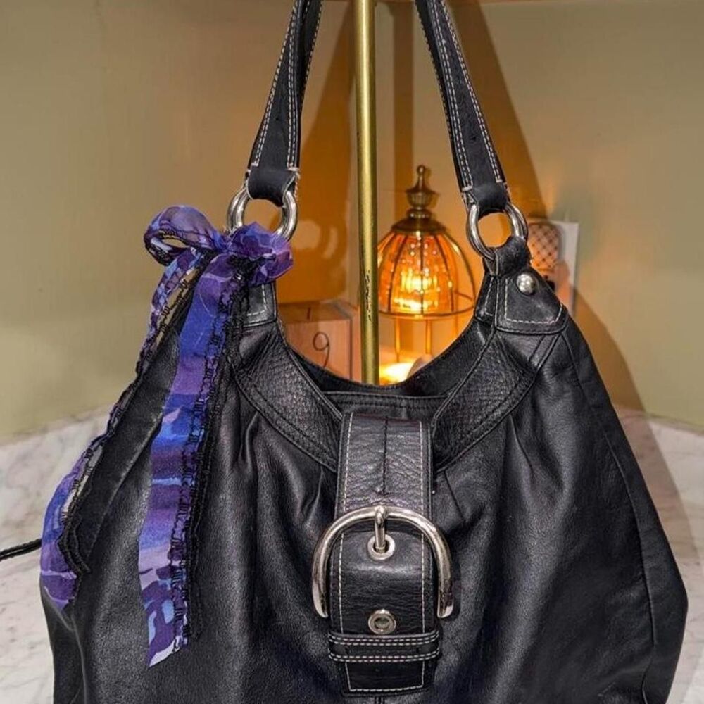 Vintage Coach hamilton hobo shoulder bag black